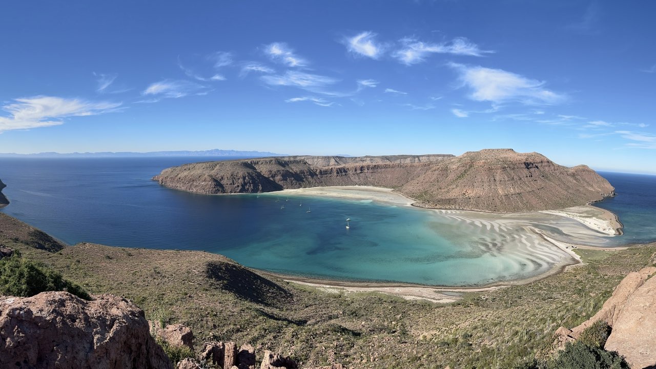 Calleta Partida from the top of Isla Espiritu Santo