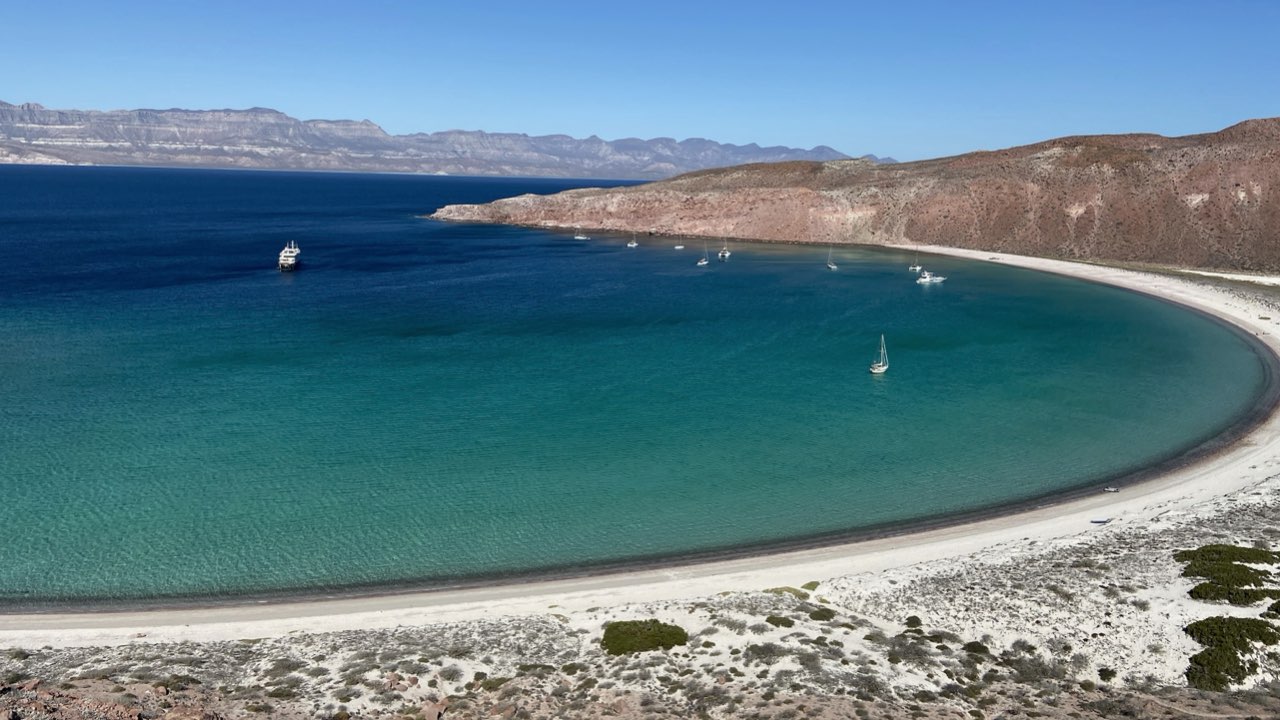 Sailboats anchored in Isla San Francisco