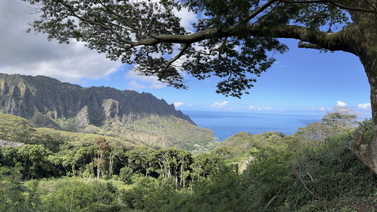 Mountains and coastline of Fatu Hiva